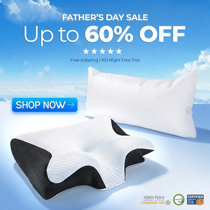 The Pillow That Ends Neck Pain - By Fixing Your Sleep Posture | Father's Day 60% OFF