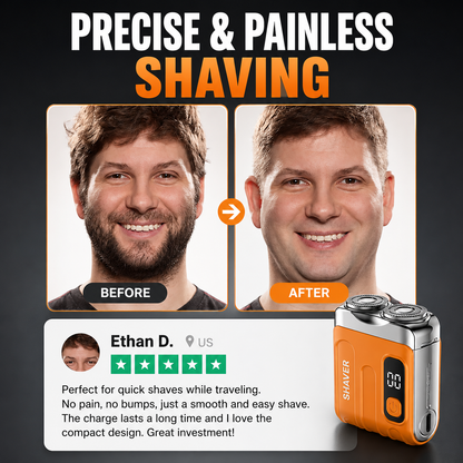 🔥BEST DEAL 70% OFF + 🎁🪒2026 Portable Mini Electric Shaver|2M+ SOLD🏆| 9900RPM Magnetic Dual-Head | Smart LED Display |Rechargeable IPX7 Waterproof Wet/Dry
