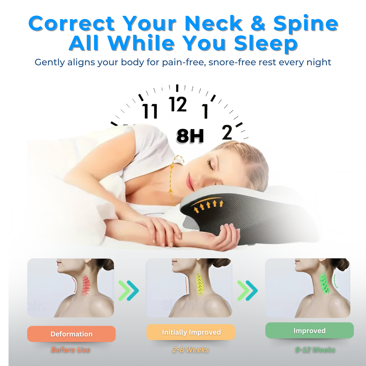 The Pillow That Ends Neck Pain - By Fixing Your Sleep Posture | Father's Day 60% OFF