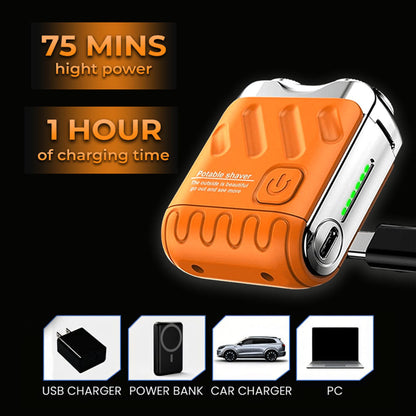 70% OFF + FREE GIFT⏰ Portable Mini Rotary Electric Shaver| 9000RPM Magnetic Dual-Head| Rechargeable IPX7 Waterproof Wet/Dry