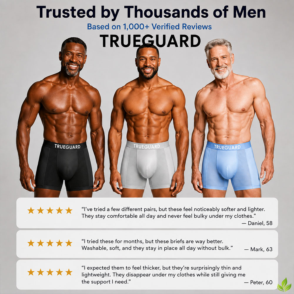 BUY 3 GET 5 FREE 🔥BEST DEAL 80% OFF+ 🎁 TRUEGUARD™ Premium Men’s Leakproof Boxer Briefs