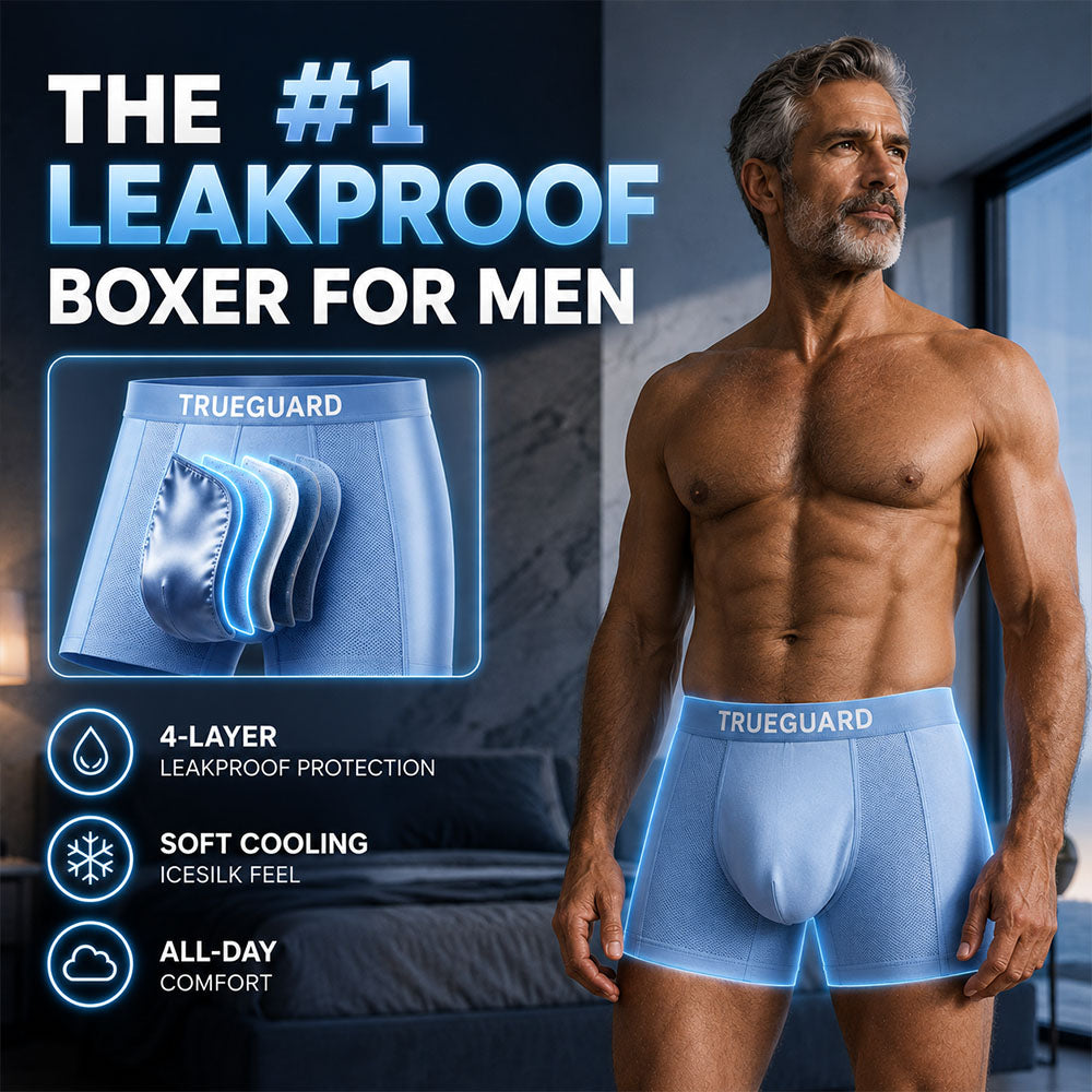 BUY 3 GET 5 FREE 🔥BEST DEAL 80% OFF+ 🎁 TRUEGUARD™ Premium Men’s Leakproof Boxer Briefs