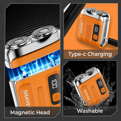 🔥BEST DEAL 70% OFF + 🎁🪒2026 Portable Mini Electric Shaver|2M+ SOLD🏆| 9900RPM Magnetic Dual-Head | Smart LED Display |Rechargeable IPX7 Waterproof Wet/Dry