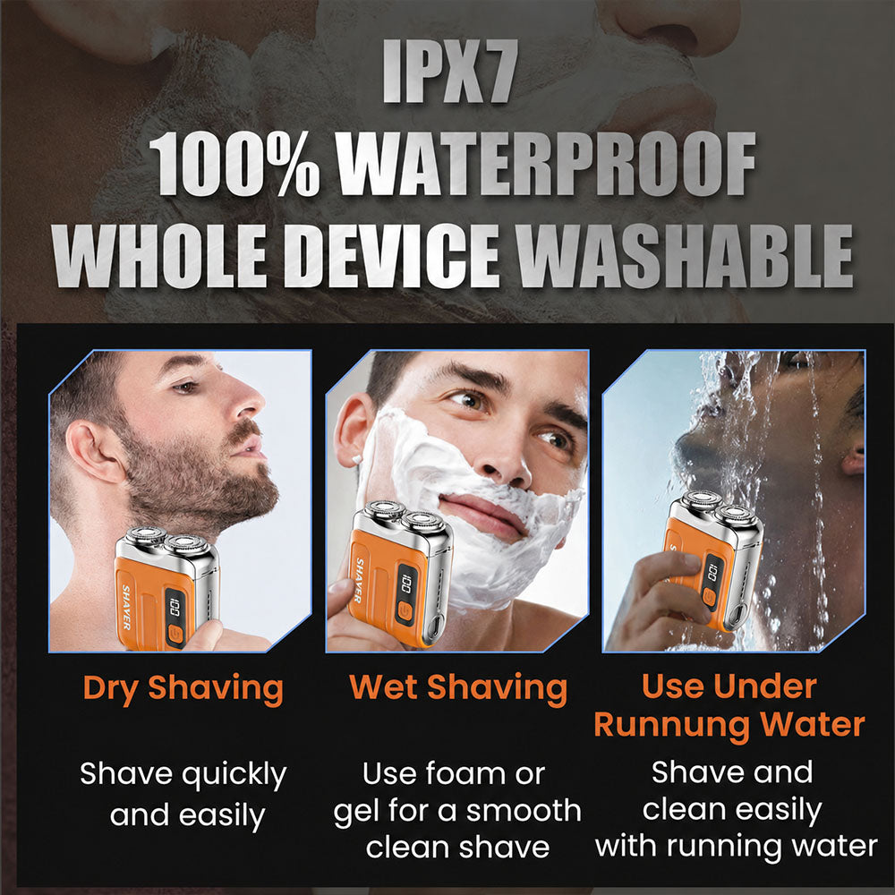 🔥BEST DEAL 70% OFF + 🎁🪒2026 Portable Mini Electric Shaver|2M+ SOLD🏆| 9900RPM Magnetic Dual-Head | Smart LED Display |Rechargeable IPX7 Waterproof Wet/Dry
