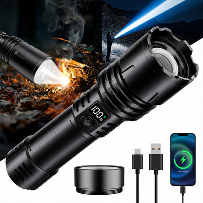 BEST SALE: 70% OFF+ 🎁🔥 2026 Super Bright LED Tactical Flashlight,️ Smart LED Display, 1M+ SOLD Worldwide🥇, 9500mAh Battery, 80X Brightness,  Military-Grade CREE LED
