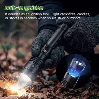 🔥LIMITED-TIME DEAL: 70% OFF + 🎁 2026 Super Bright Ultimate Tactical Flashlight,️️🔥 1M+ Sold Worldwide, 80X Brightness, 9500mAh Battery, Smart LED Display, Military-Grade CREE LED