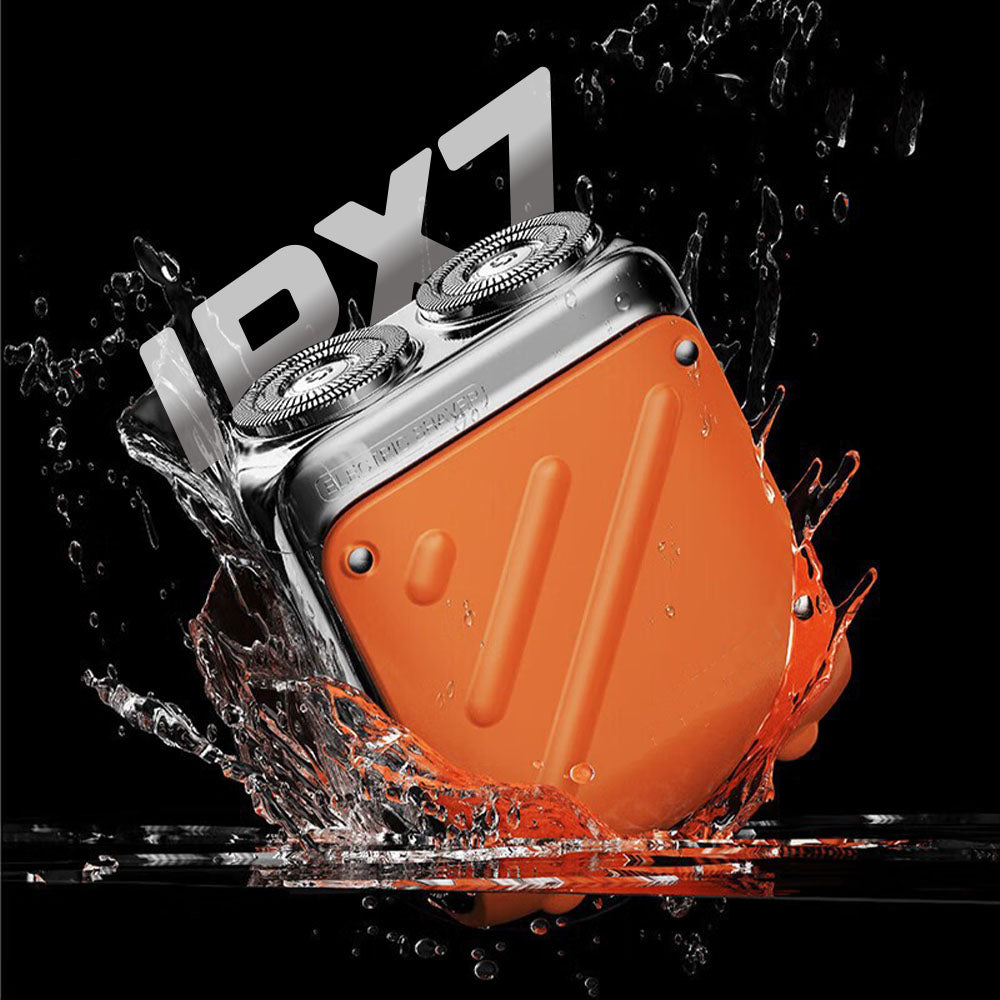 SALE 70% OFF + FREE GIFT 🔥 Portable Mini Rotary Electric Shaver, 9000RPM Magnetic Dual-Head, Rechargeable IPX7 Waterproof Wet/Dry