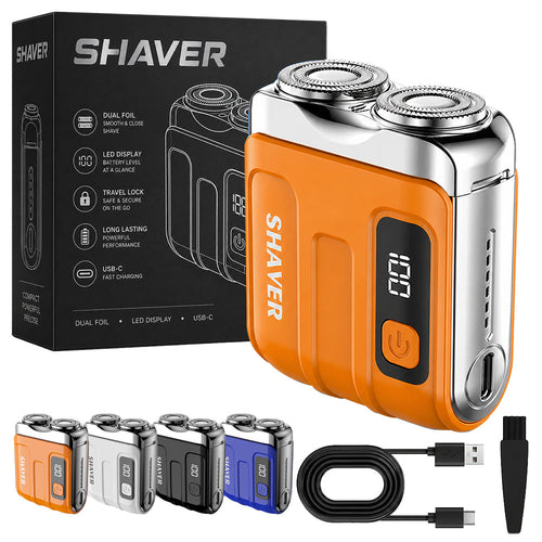 🔥BEST DEAL 70% OFF + 🎁🪒2026 Portable Mini Electric Shaver|2M+ SOLD🏆| 9900RPM Magnetic Dual-Head | Smart LED Display |Rechargeable IPX7 Waterproof Wet/Dry
