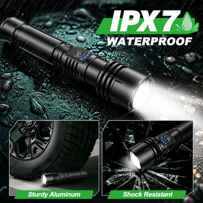 🔥HOT SALE: 70% OFF+ GIFT ⏰ 🔦 Super Bright LED Hunting Tactical Flashlight, 3 Color Lens, 80X Brighter CREE LED Beam, 70-Hour Runtime, Military-Grade Toughness For Hunting, Fishing & Camping